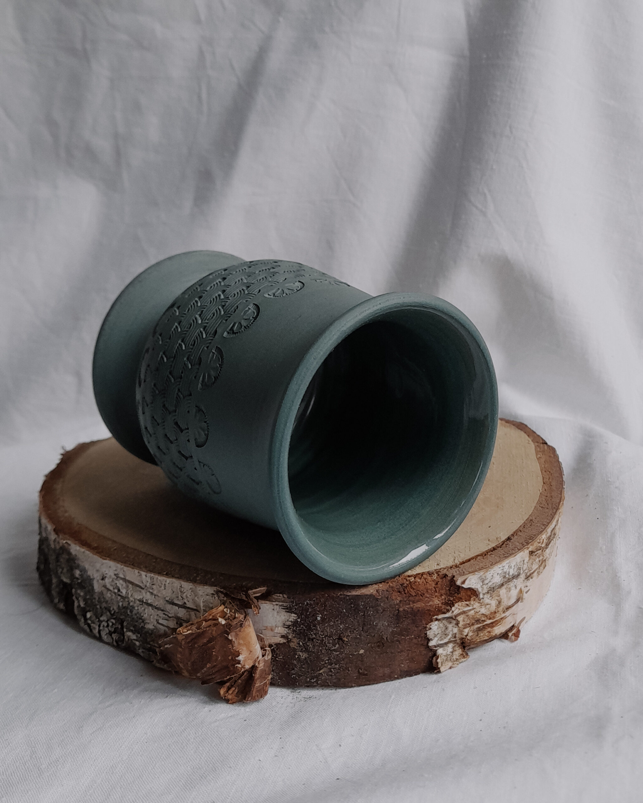 Ceramiczne naczynie do mate z wzorem - obrazek 2