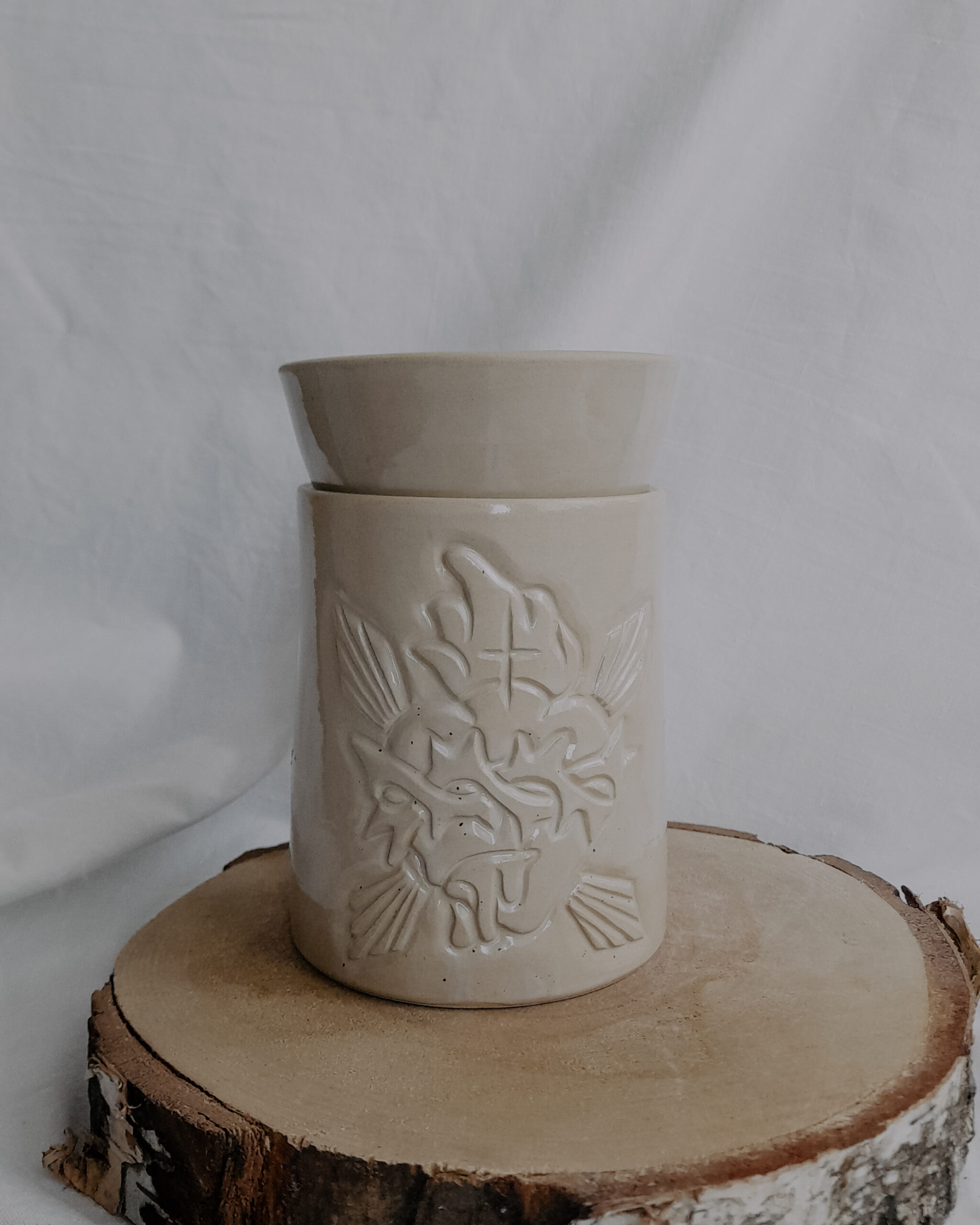 Rustykalny kominek Serce - obrazek 3